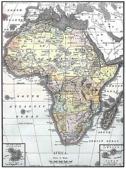 Map of Africa from Encyclopaedia Britannica 1890 pequeno
