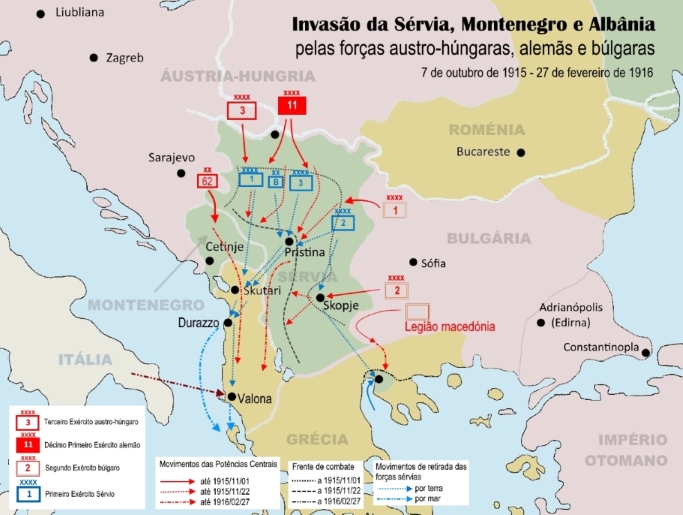 Balcãs 3 invasão Sérvia