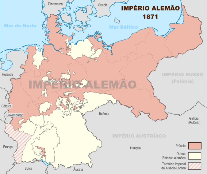 Império Alemão em 1871 red